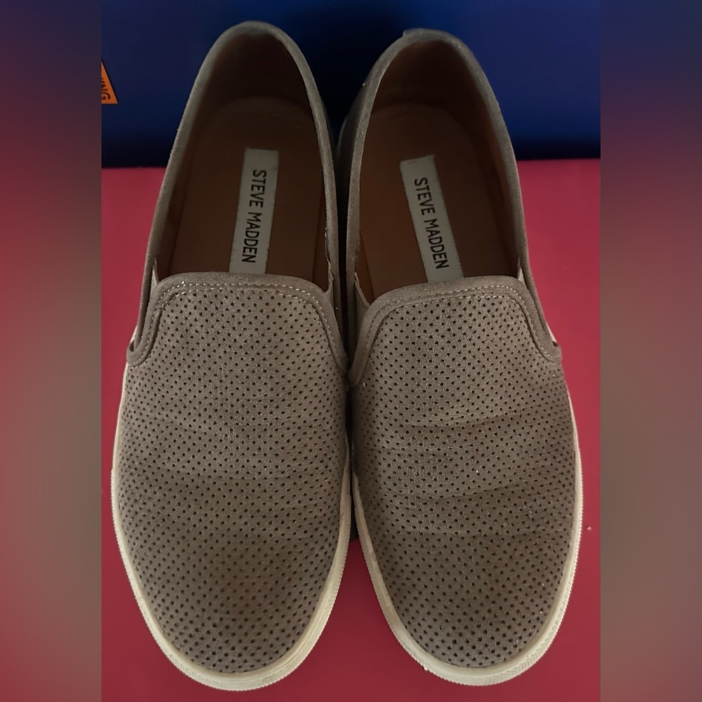 Steve Madden Zarayy Slip On Sneakers Shoes Women's Size 7 Brown/tan Comfort 676